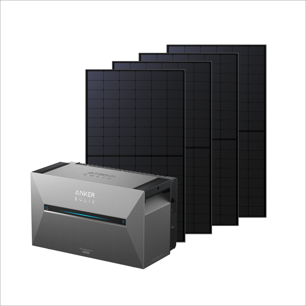 Anker SOLIX Solarbank 3 E2700 Pro + 4 bifaciale zonnepanelen (2.000 W)