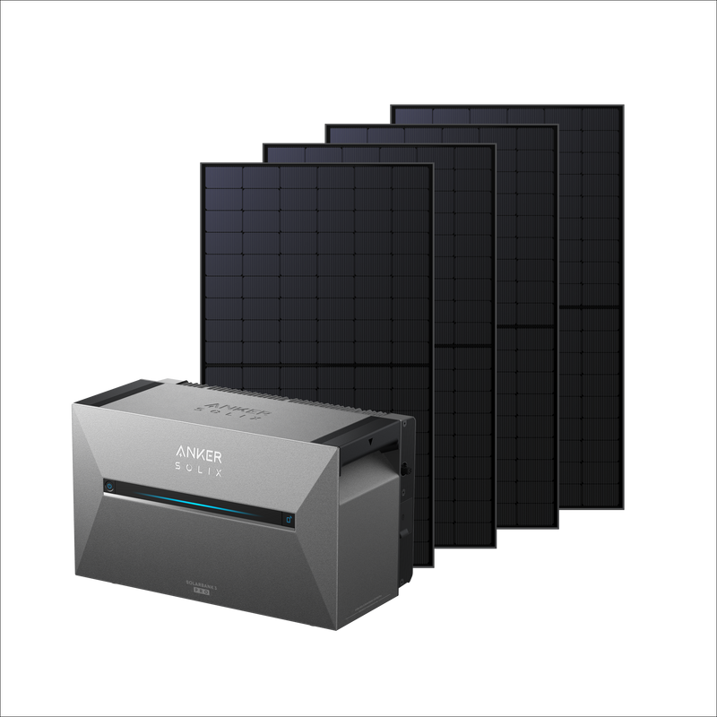 Anker SOLIX Solarbank 3 E2700 Pro + 4 bifaciale zonnepanelen (2.000 W)