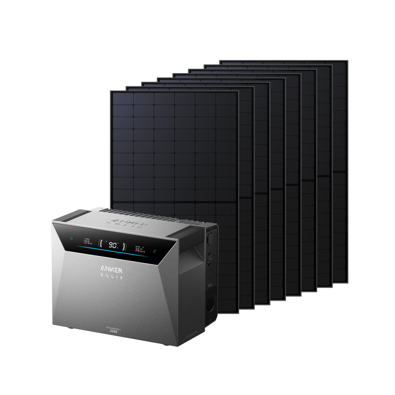 Anker SOLIX Solarbank 4 E5000 Pro-set met bifaciale zonnepanelen